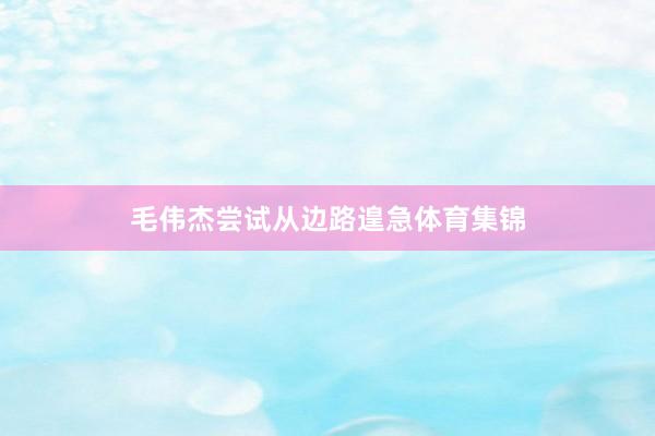 毛伟杰尝试从边路遑急体育集锦