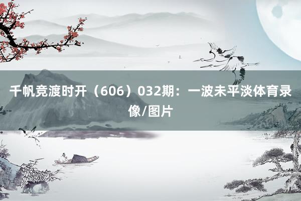 千帆竞渡时开（606）　　032期：一波未平淡体育录像/图片