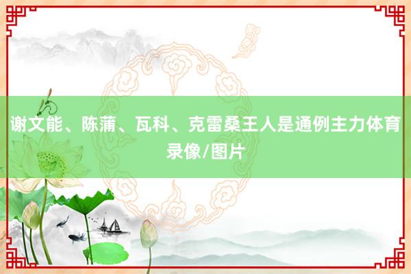 谢文能、陈蒲、瓦科、克雷桑王人是通例主力体育录像/图片