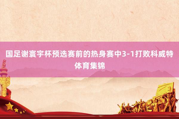 国足谢寰宇杯预选赛前的热身赛中3-1打败科威特体育集锦