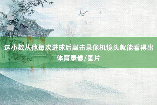 这小数从他每次进球后敲击录像机镜头就能看得出体育录像/图片