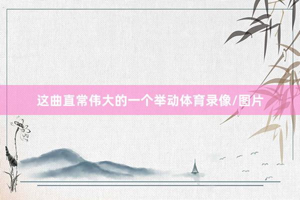 这曲直常伟大的一个举动体育录像/图片