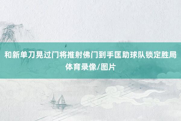 和新单刀晃过门将推射佛门到手匡助球队锁定胜局体育录像/图片