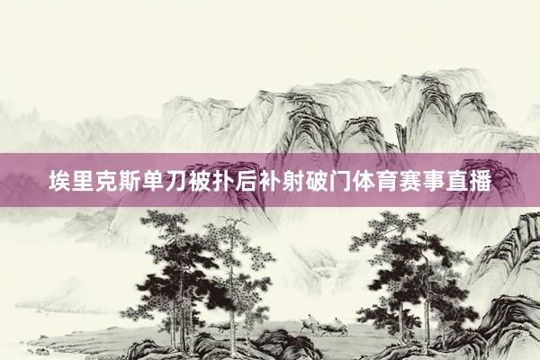 埃里克斯单刀被扑后补射破门体育赛事直播