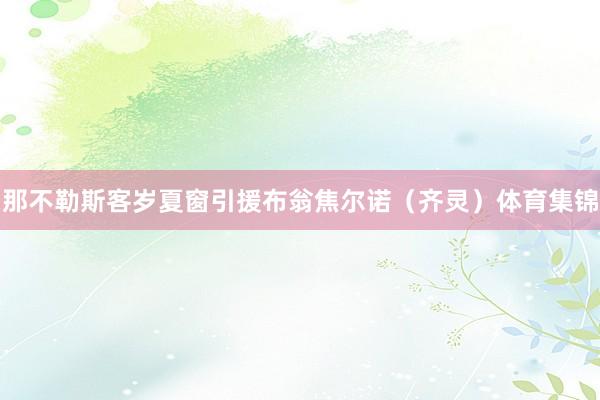 那不勒斯客岁夏窗引援布翁焦尔诺（齐灵）体育集锦