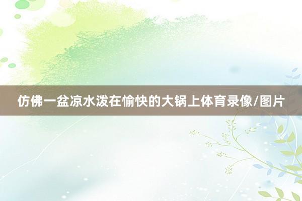 仿佛一盆凉水泼在愉快的大锅上体育录像/图片