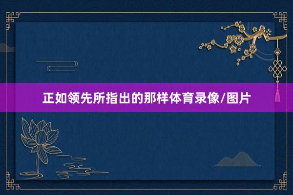 正如领先所指出的那样体育录像/图片
