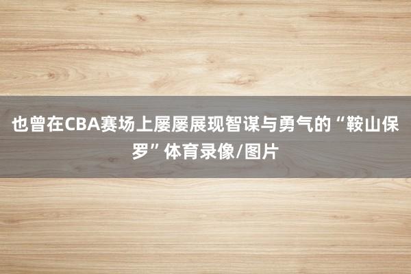 也曾在CBA赛场上屡屡展现智谋与勇气的“鞍山保罗”体育录像/图片