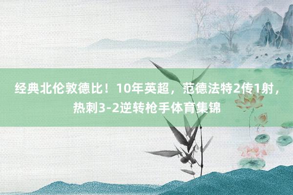 经典北伦敦德比！10年英超，范德法特2传1射，热刺3-2逆转枪手体育集锦