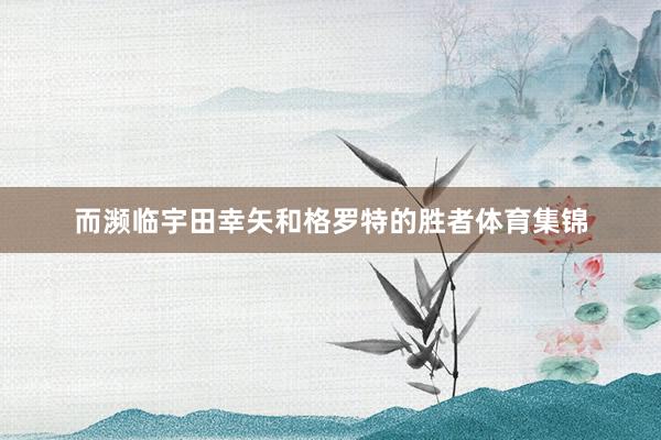 而濒临宇田幸矢和格罗特的胜者体育集锦