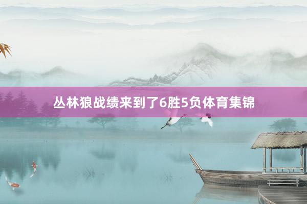 丛林狼战绩来到了6胜5负体育集锦