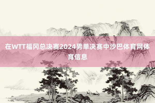 在WTT福冈总决赛2024男单决赛中沙巴体育网体育信息