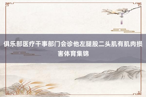 俱乐部医疗干事部门会诊他左腿股二头肌有肌肉损害体育集锦