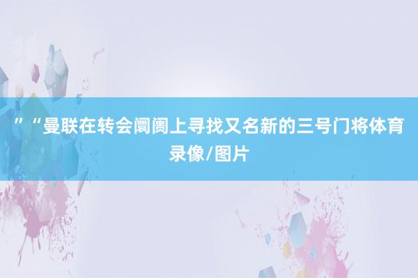 ”“曼联在转会阛阓上寻找又名新的三号门将体育录像/图片