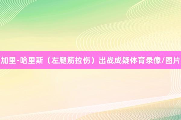 加里-哈里斯（左腿筋拉伤）出战成疑体育录像/图片