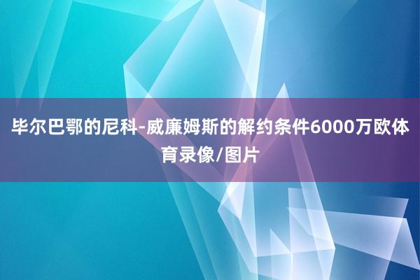 毕尔巴鄂的尼科-威廉姆斯的解约条件6000万欧体育录像/图片