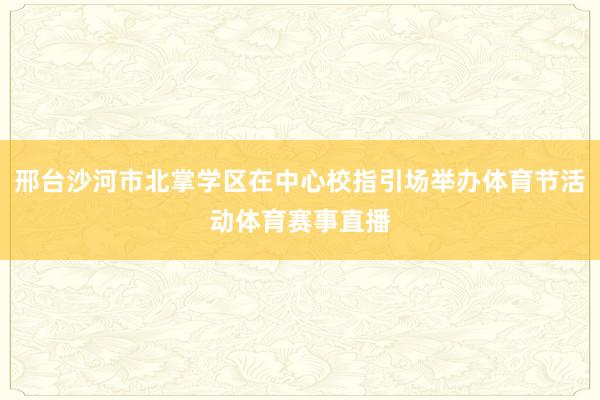 邢台沙河市北掌学区在中心校指引场举办体育节活动体育赛事直播