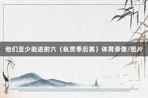 他们至少能进前六（纵贯季后赛）体育录像/图片