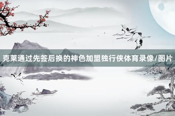 克莱通过先签后换的神色加盟独行侠体育录像/图片