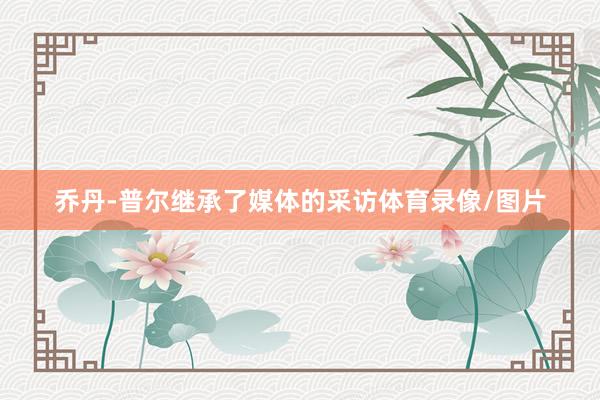 乔丹-普尔继承了媒体的采访体育录像/图片