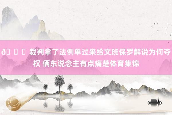 😄裁判拿了法例单过来给文班保罗解说为何夺权 俩东说念主有点痛楚体育集锦