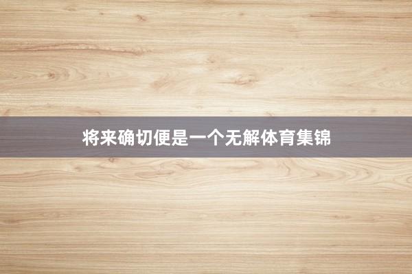 将来确切便是一个无解体育集锦