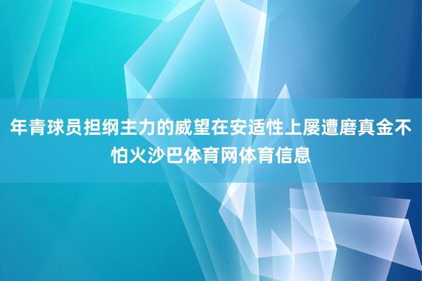 年青球员担纲主力的威望在安适性上屡遭磨真金不怕火沙巴体育网体育信息