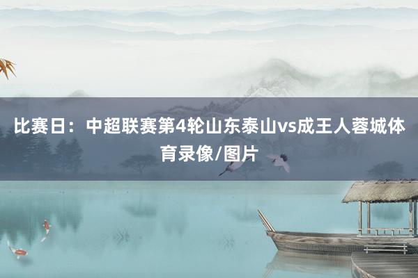 比赛日：中超联赛第4轮山东泰山vs成王人蓉城体育录像/图片