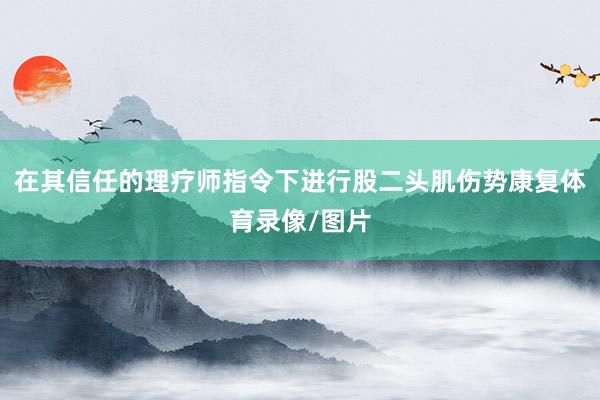在其信任的理疗师指令下进行股二头肌伤势康复体育录像/图片