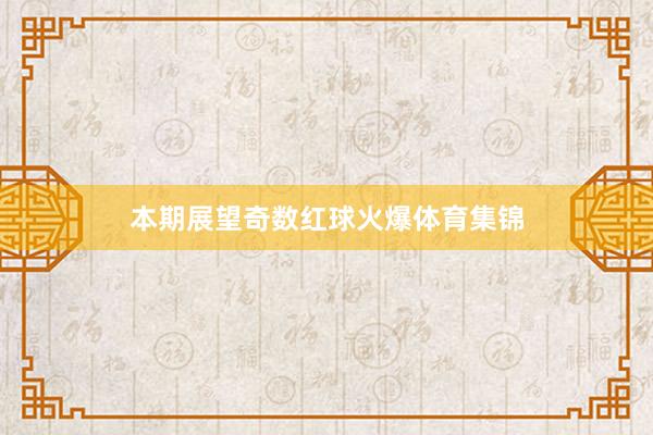 本期展望奇数红球火爆体育集锦