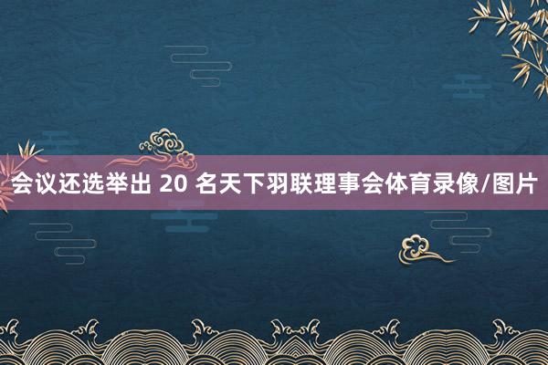 会议还选举出 20 名天下羽联理事会体育录像/图片
