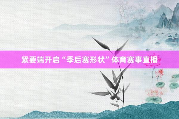 紧要端开启“季后赛形状”体育赛事直播