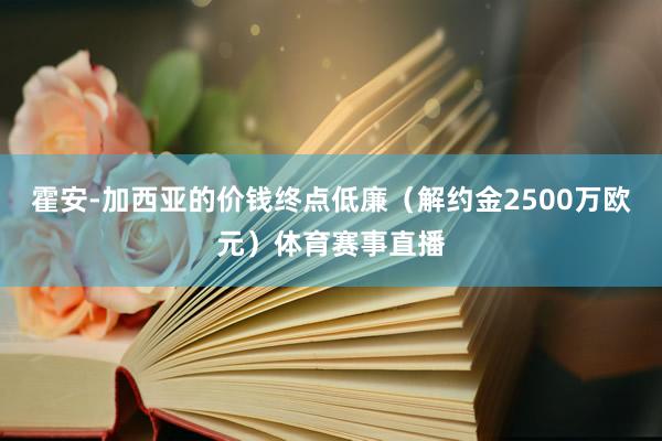 霍安-加西亚的价钱终点低廉（解约金2500万欧元）体育赛事直播