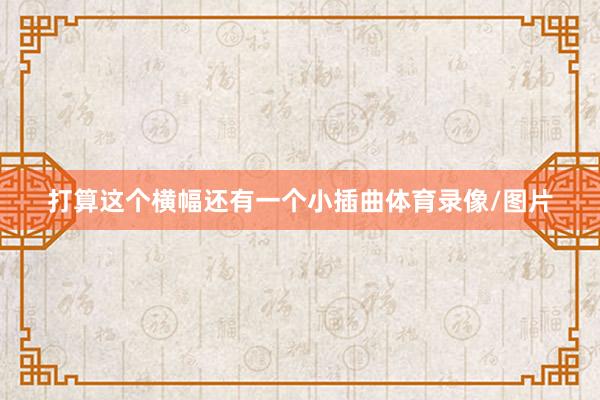 打算这个横幅还有一个小插曲体育录像/图片
