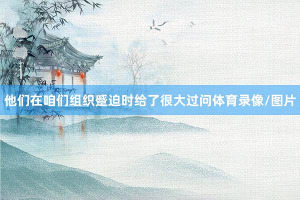 他们在咱们组织蹙迫时给了很大过问体育录像/图片