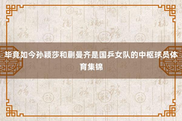 毕竟如今孙颖莎和蒯曼齐是国乒女队的中枢球员体育集锦