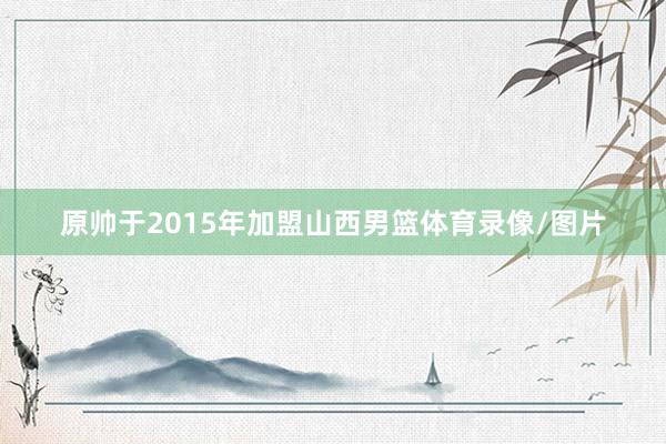 原帅于2015年加盟山西男篮体育录像/图片