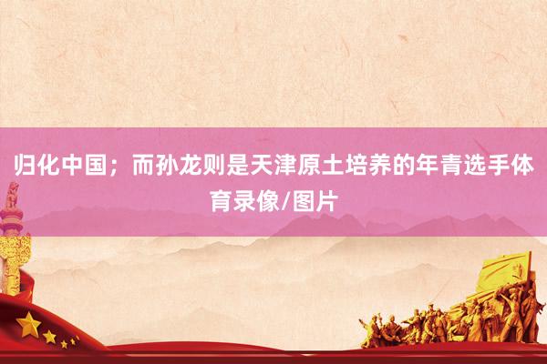 归化中国；而孙龙则是天津原土培养的年青选手体育录像/图片