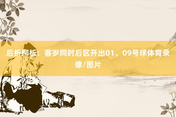 后折柳析：客岁同时后区开出01、09号球体育录像/图片