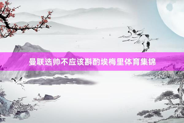 曼联选帅不应该斟酌埃梅里体育集锦