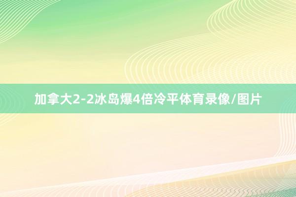 加拿大2-2冰岛爆4倍冷平体育录像/图片