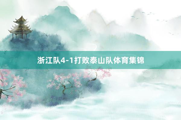 浙江队4-1打败泰山队体育集锦