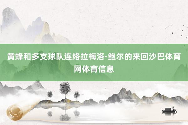 黄蜂和多支球队连络拉梅洛·鲍尔的来回沙巴体育网体育信息